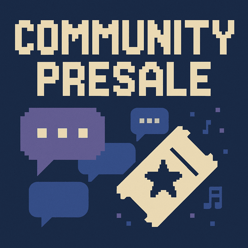 A Discord community sharing a presale code for an upcoming stadium show.